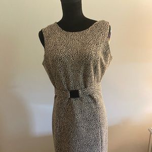 Calvin Klein leopard print sheath dress